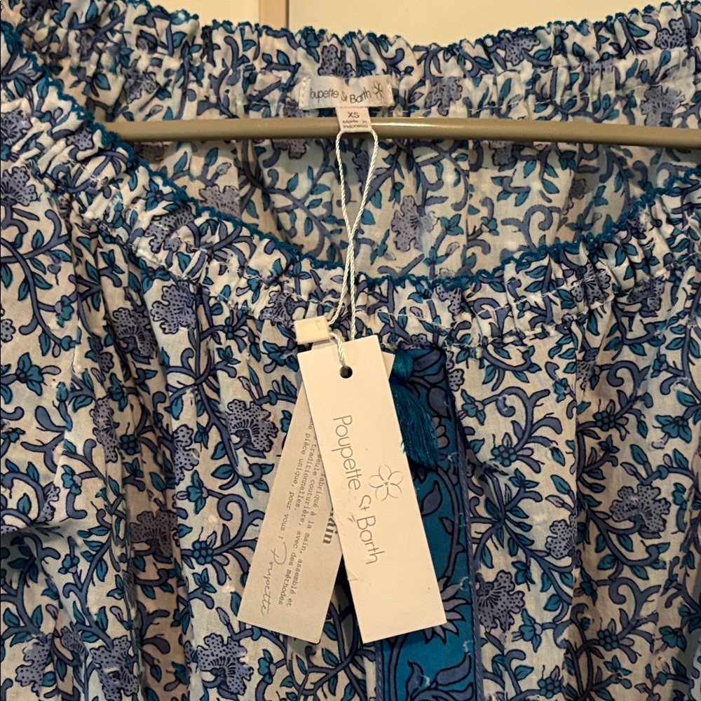 Poupette St Barth NWT Nana Top in Blue Mistral, Size XS 100% cotton - Picture 4 of 9